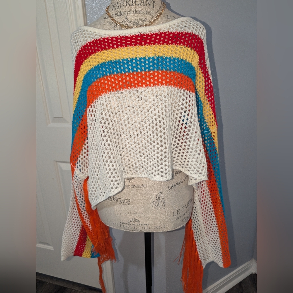 Colorful Striped Women's Sweater Size large